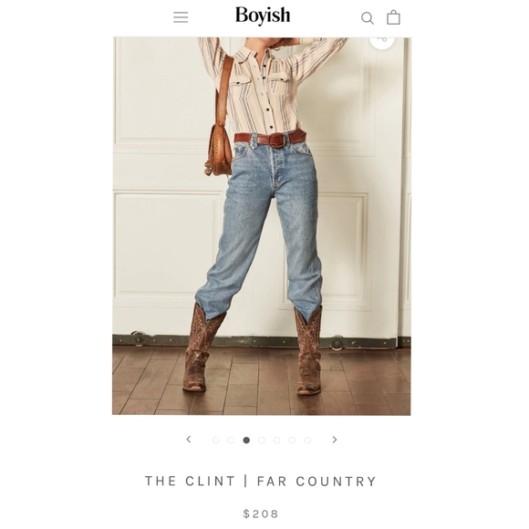 Free people ×Boyish THE CLINT Jeans $208 size 32 - Picture 8 of 16